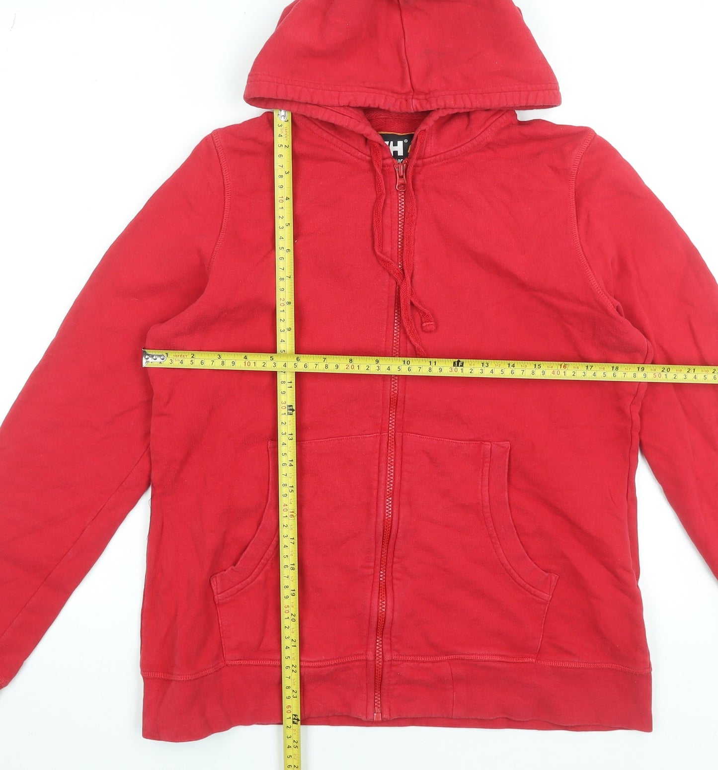 Helly Hansen Womens Red Full Zip Hoodie XL Cotton Workwear