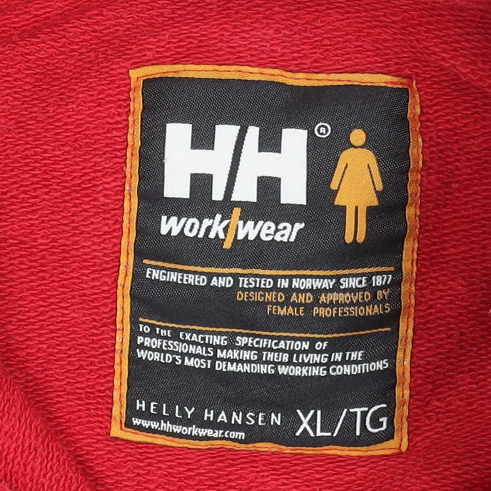 Helly Hansen Womens Red Full Zip Hoodie XL Cotton Workwear
