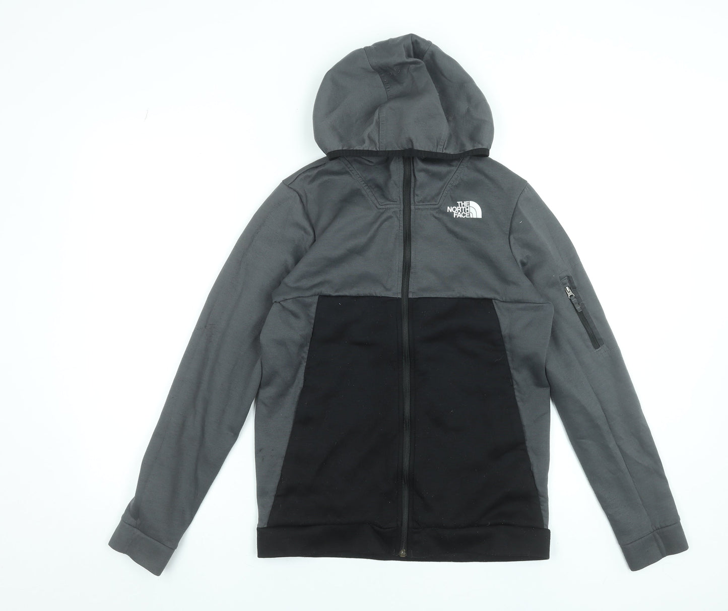 The North Face Boys Grey Full Zip Fleece Hoodie Size 18-20 Years