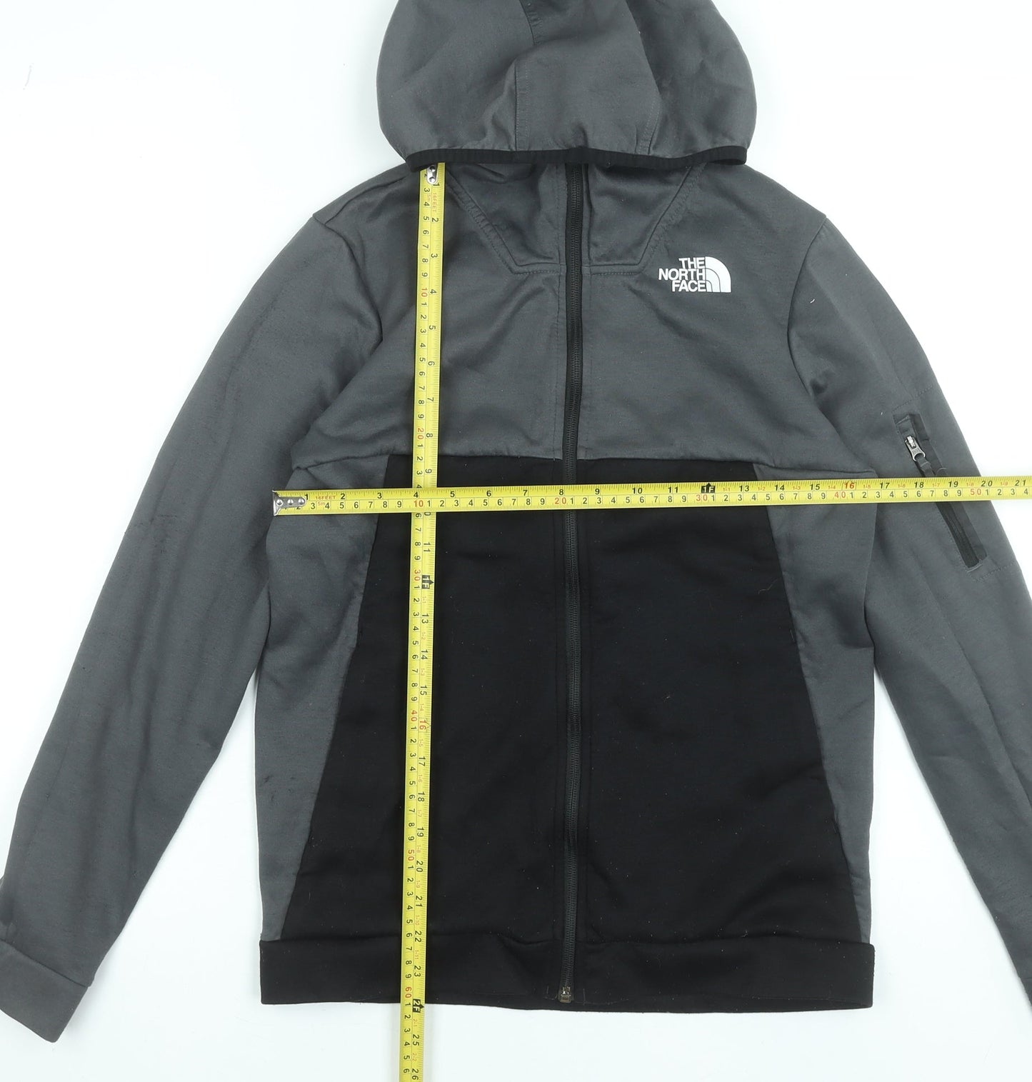 The North Face Boys Grey Full Zip Fleece Hoodie Size 18-20 Years