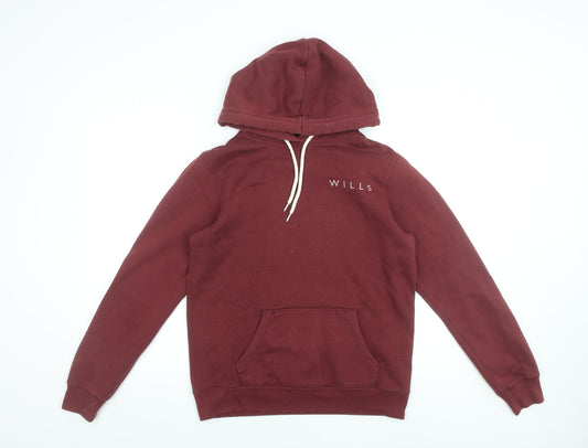 Womens UK 12 Regular Jack Wills Red Pullover Hoodie
