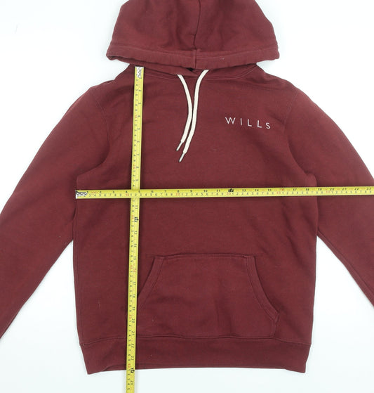 Womens UK 12 Regular Jack Wills Red Pullover Hoodie