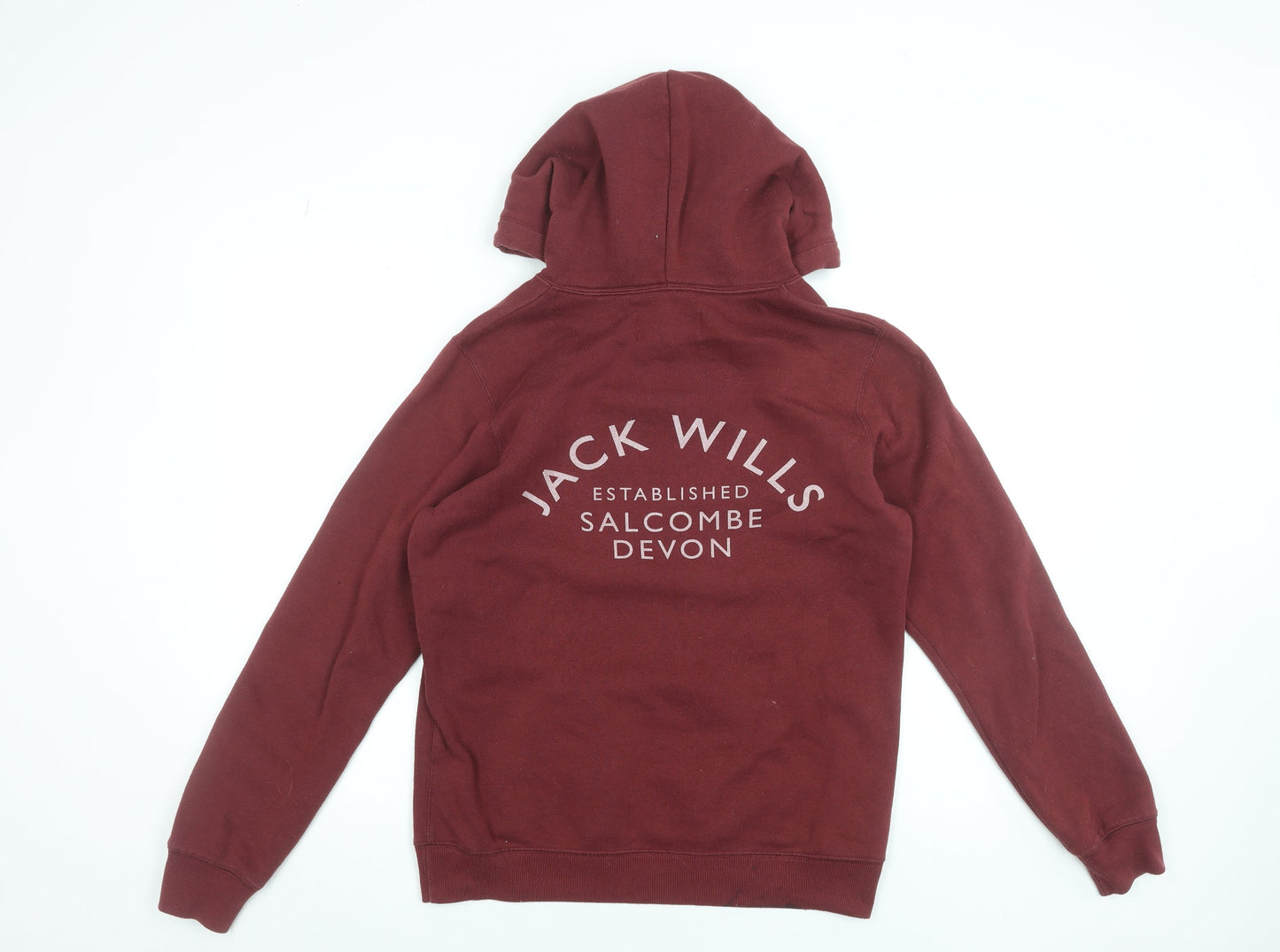 Womens UK 12 Regular Jack Wills Red Pullover Hoodie