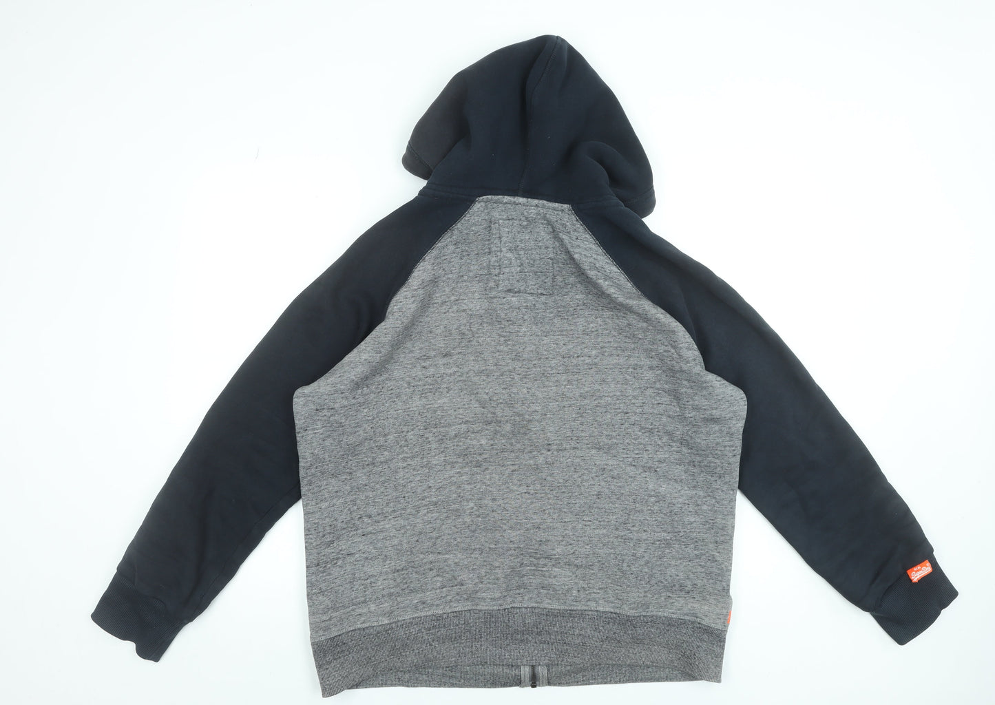 Superdry Men's Grey Full Zip Hoodie XL Regular Fit