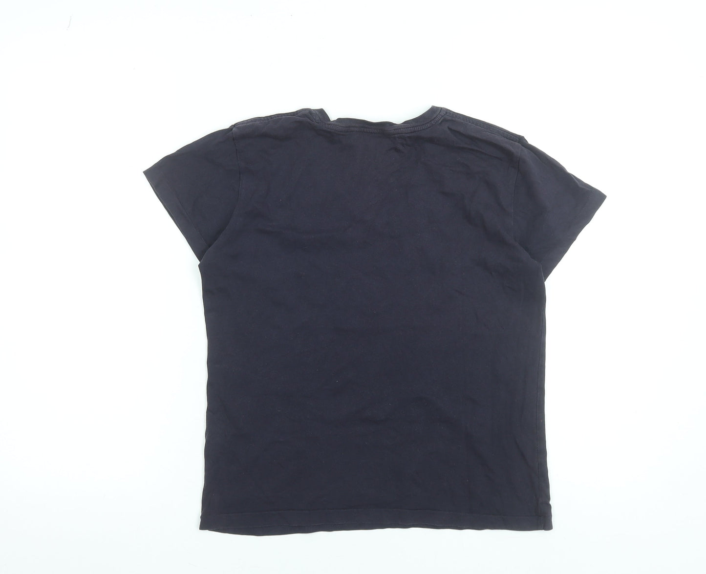 Ralph Lauren Womens Black V-Neck Cotton T-Shirt Size S