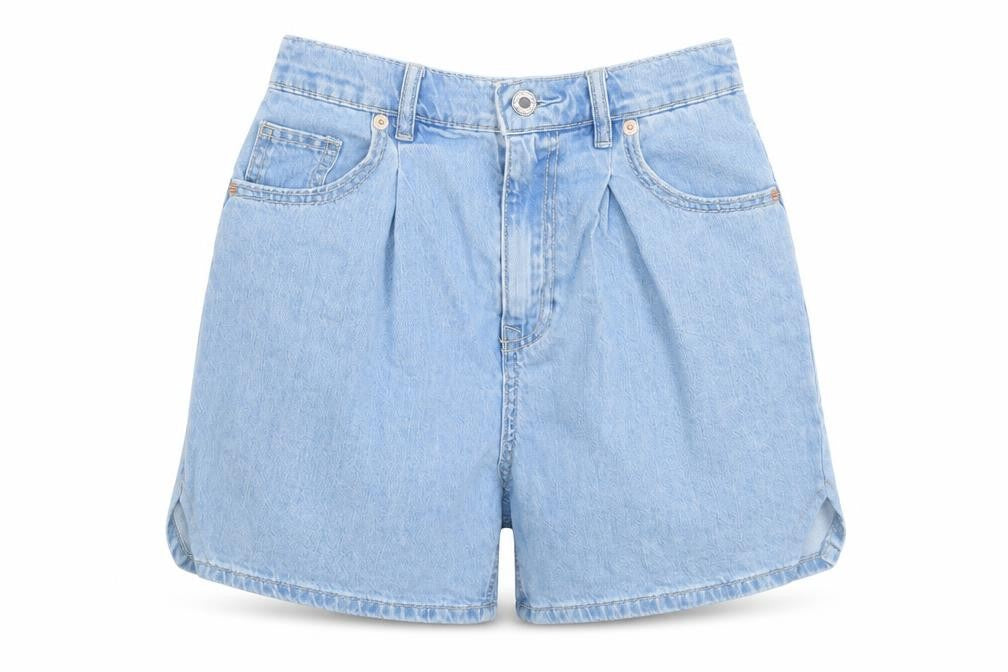 Stradivarius Women’s Blue Denim Mom Shorts Size 6