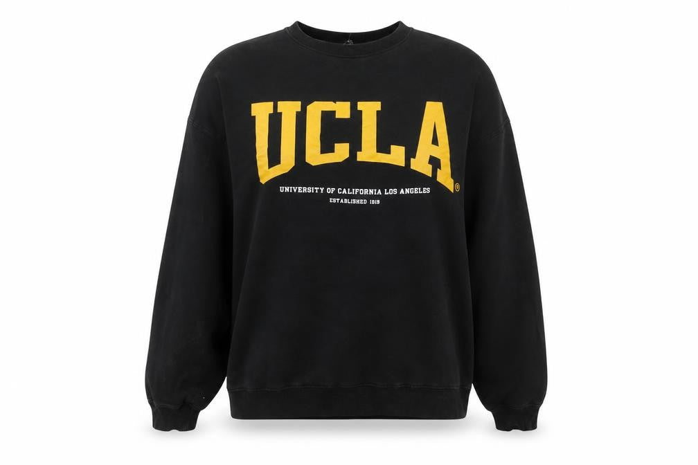 UCLA Women’s Black L Sweatshirt Pullover Crew Neck Cotton Blend