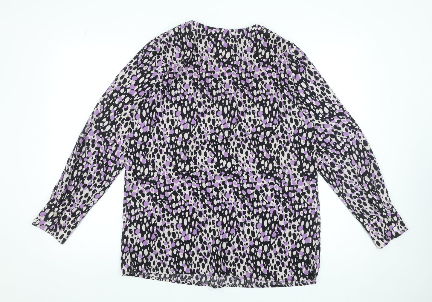 Marks and Spencer Women's Multicoloured Animal Print Long Sleeve Blouse Size 12