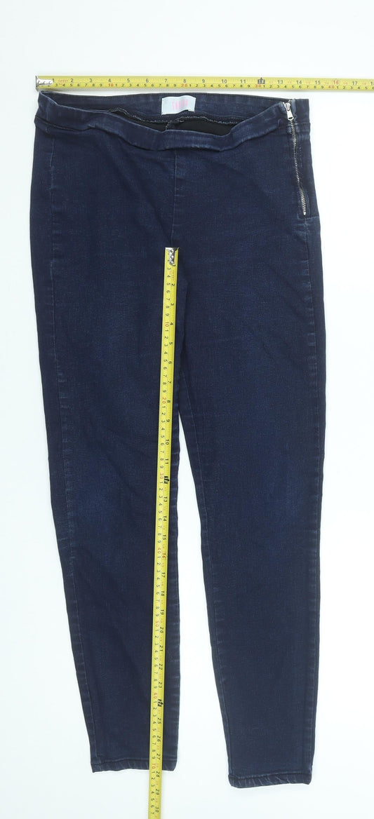 Savida Women’s Blue Slim Fit Jegging Jeans Size 12 Zip Detail