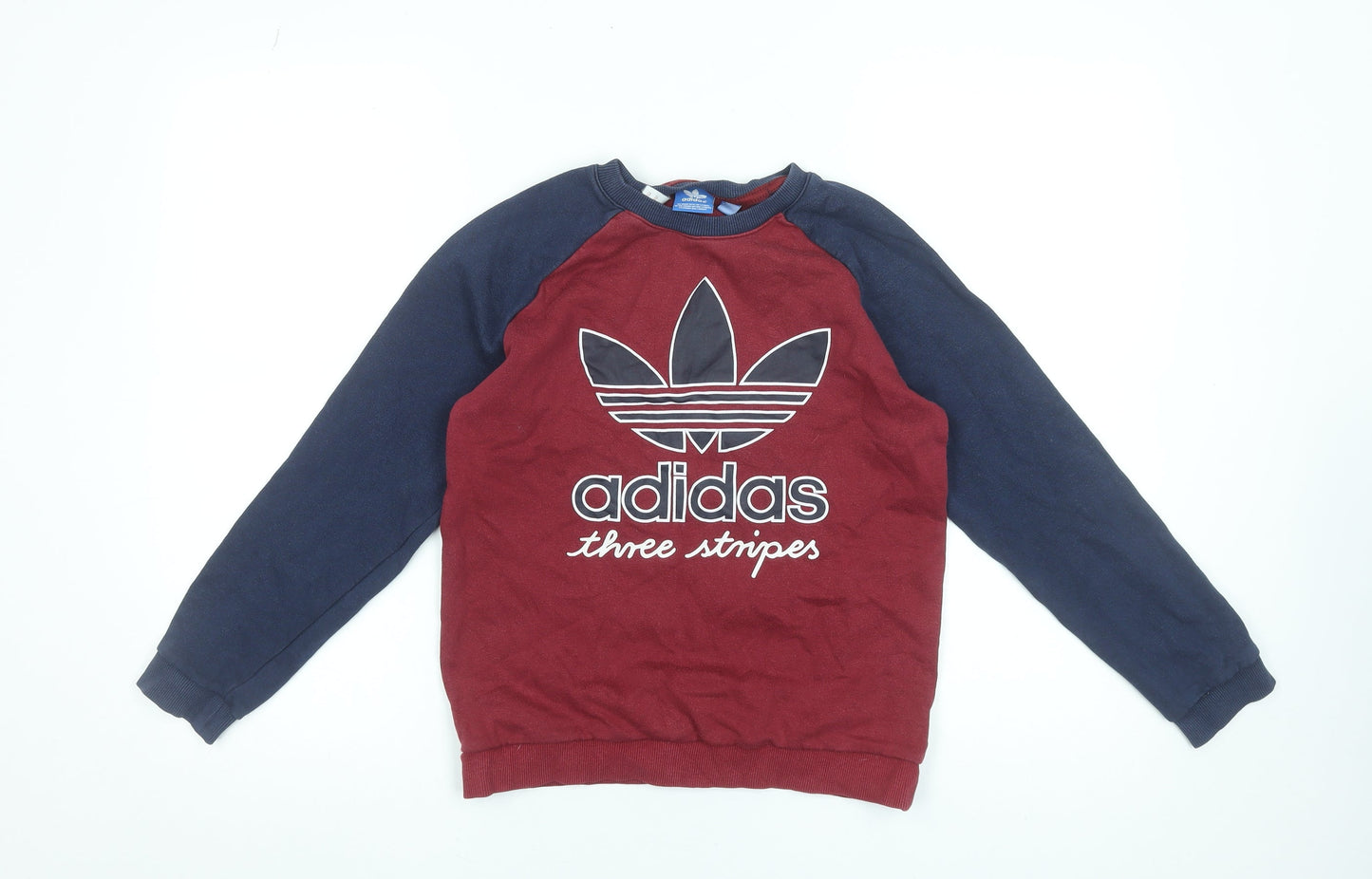 Adidas Boys Multicoloured 11-12 Years Pullover Sweatshirt Crew Neck Logo