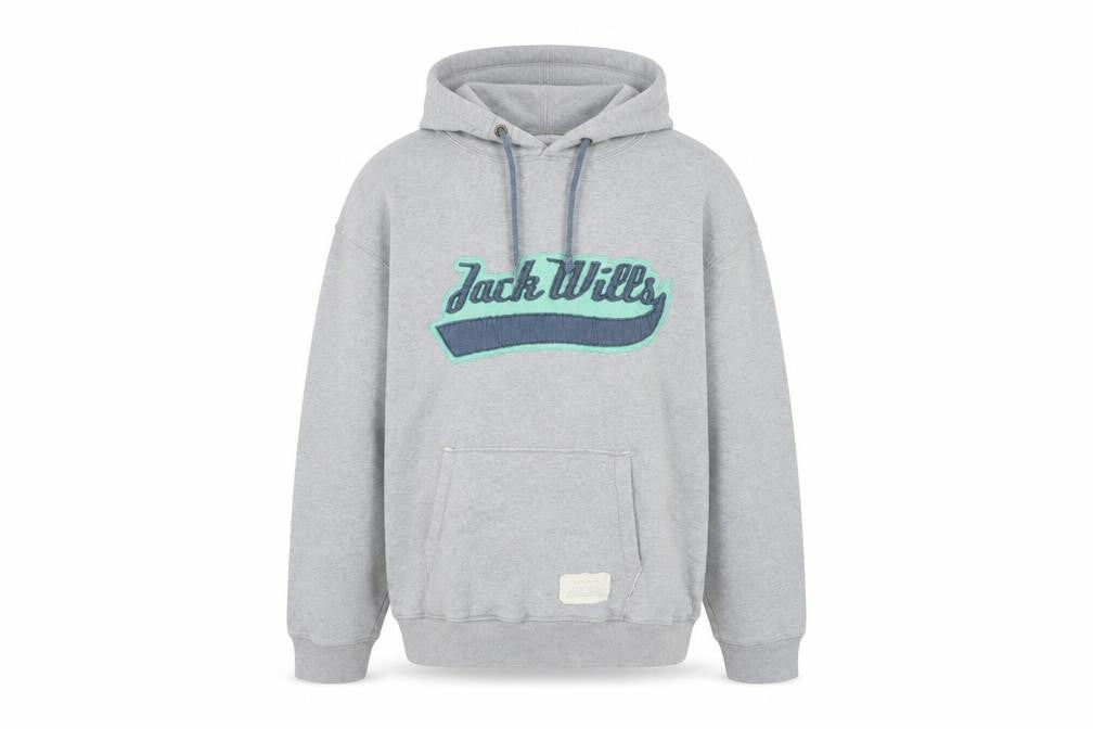 Mens UK M Regular Jack Wills Grey Pullover Hoodie