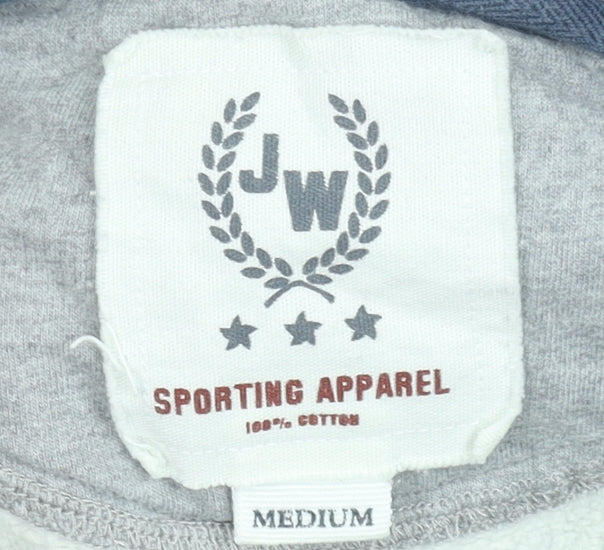 Mens UK M Regular Jack Wills Grey Pullover Hoodie
