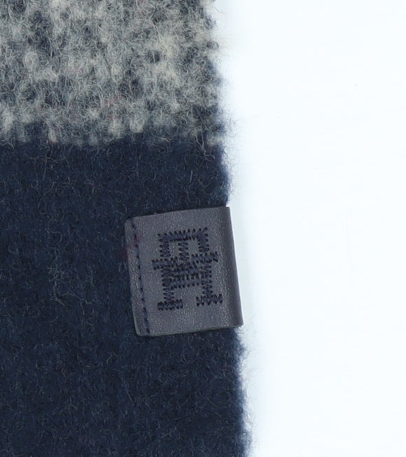 Tommy Hilfiger Women Beige Red Check Rectangle Scarf Wool Blend Winter