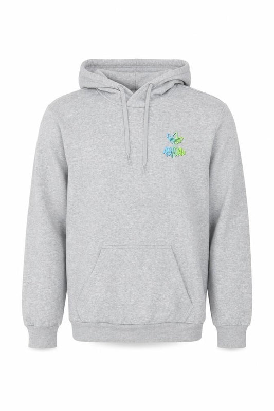 Mens UK S Regular adidas Grey Pullover Hoodie