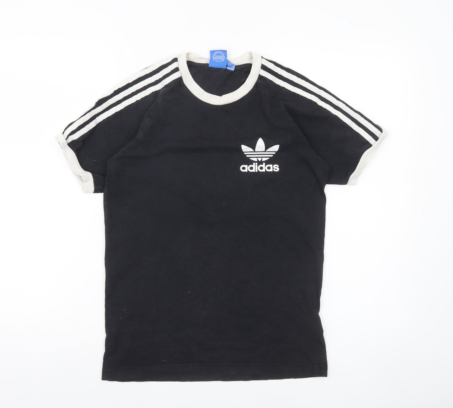 Adidas Women's Black Ringer Crew Neck Short Sleeve T-Shirt Size S