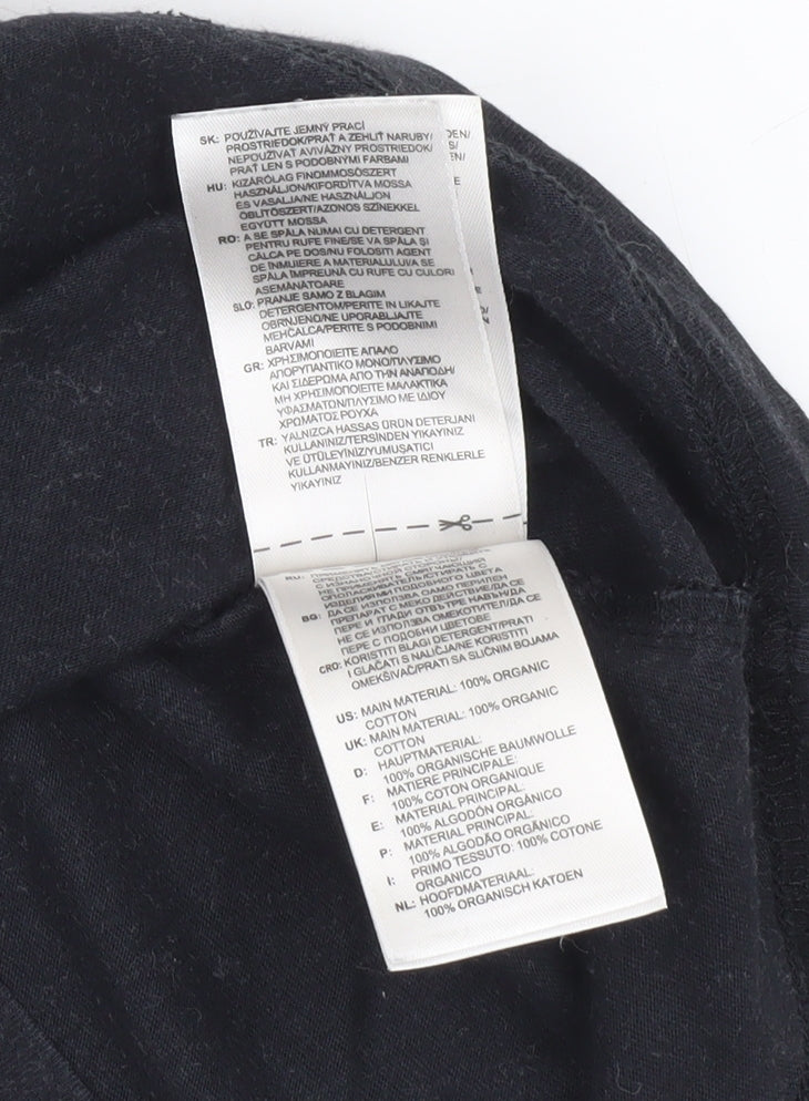 Adidas Women's Black Ringer Crew Neck Short Sleeve T-Shirt Size S