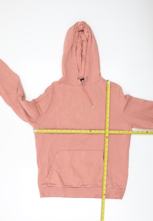 ASOS DESIGN Men's Pink Pullover Hoodie Size M Fleece Casual