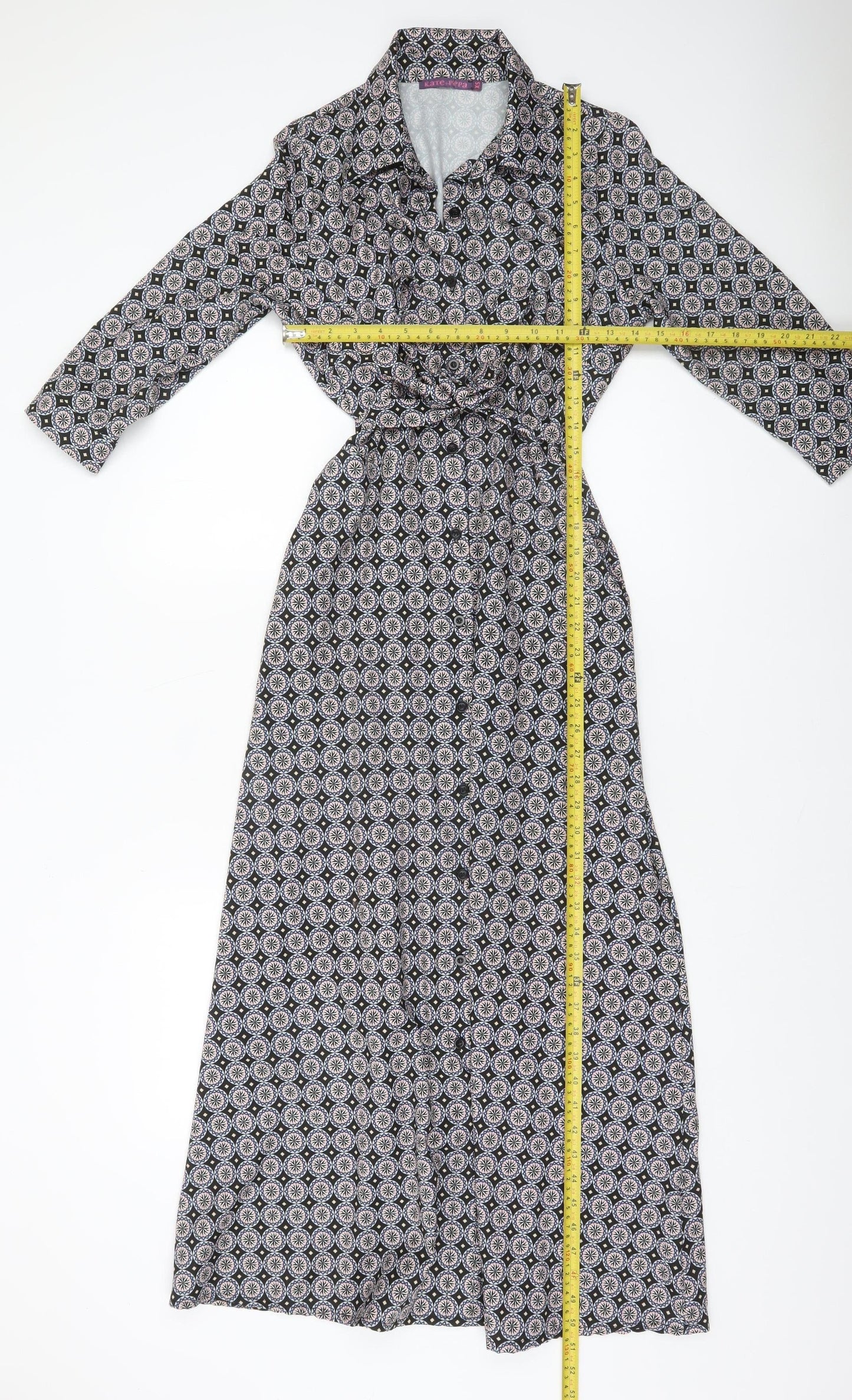 Kate & Pippa Women’s Multicoloured XS Long Geometric Shirt Dress