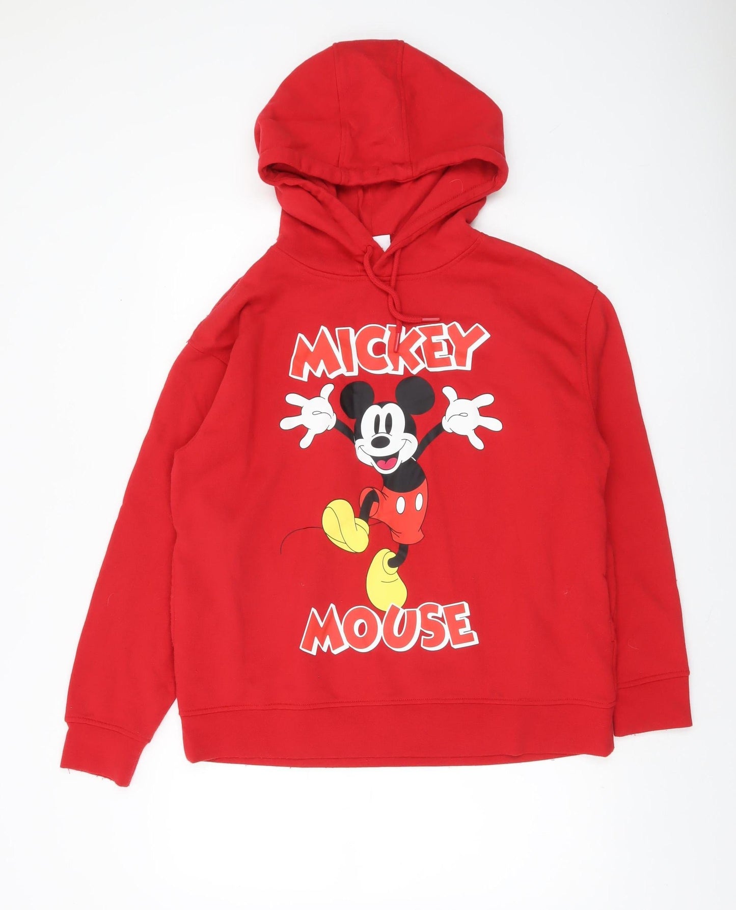 Disney Mickey Mouse Red Men's Pullover Hoodie Size M