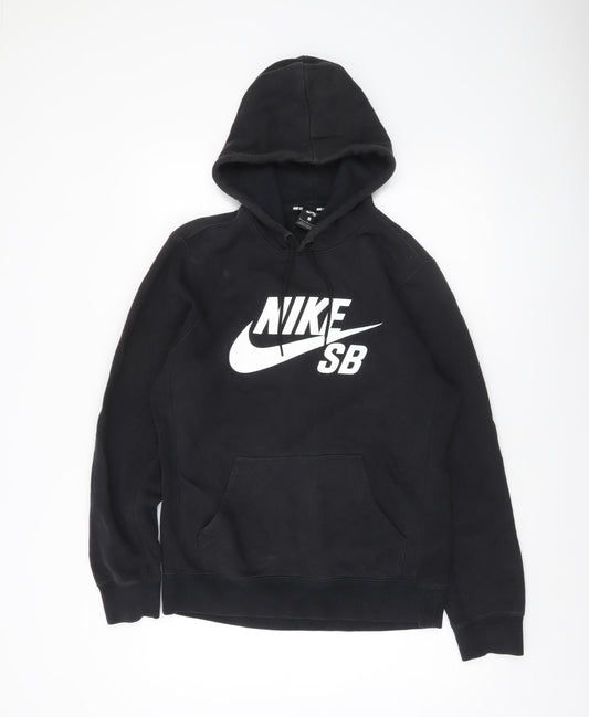 Nike SB Men’s Black Pullover Hoodie Size S Fleece Skate Logo Sweatshirt