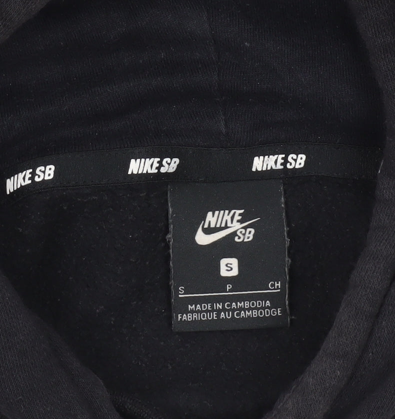 Nike SB Men’s Black Pullover Hoodie Size S Fleece Skate Logo Sweatshirt