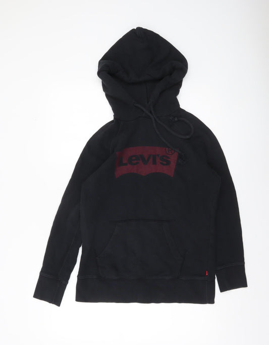 Levi's Men's Black Pullover Hoodie XS Regular Fit Graphic Cotton
