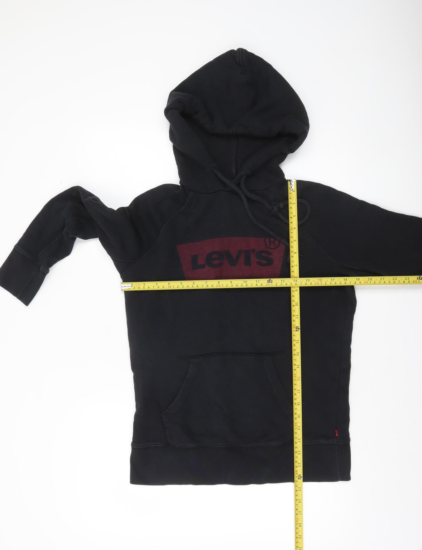 Mens UK XS Regular Levi's Black Pullover Hoodie