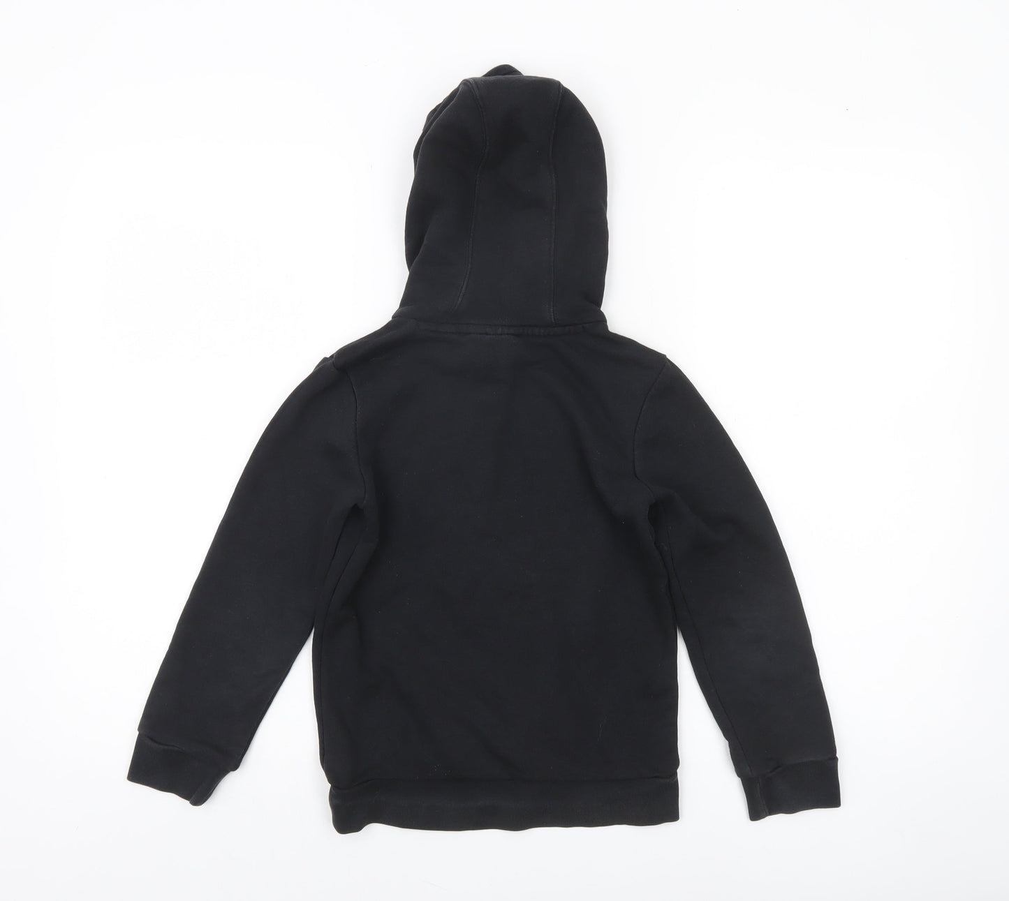Adidas Boys Black Hoodie 7-8 Years XS Pullover Cotton Blend Logo