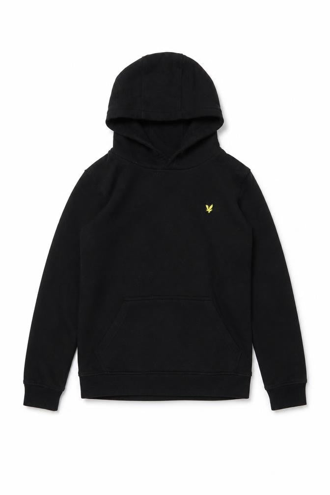 Lyle & Scott Boys Black Pullover Hoodie 10-11 Years Cotton Blend