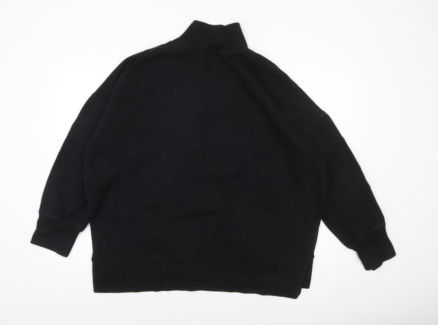 French Connection Womens Black High Neck Pullover Sweatshirt Size L