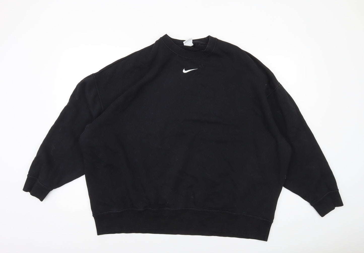 Nike Men’s Black Pullover Sweatshirt Medium Crew Neck Fleece