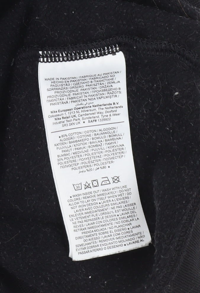 Nike Men’s Black Pullover Sweatshirt Medium Crew Neck Fleece