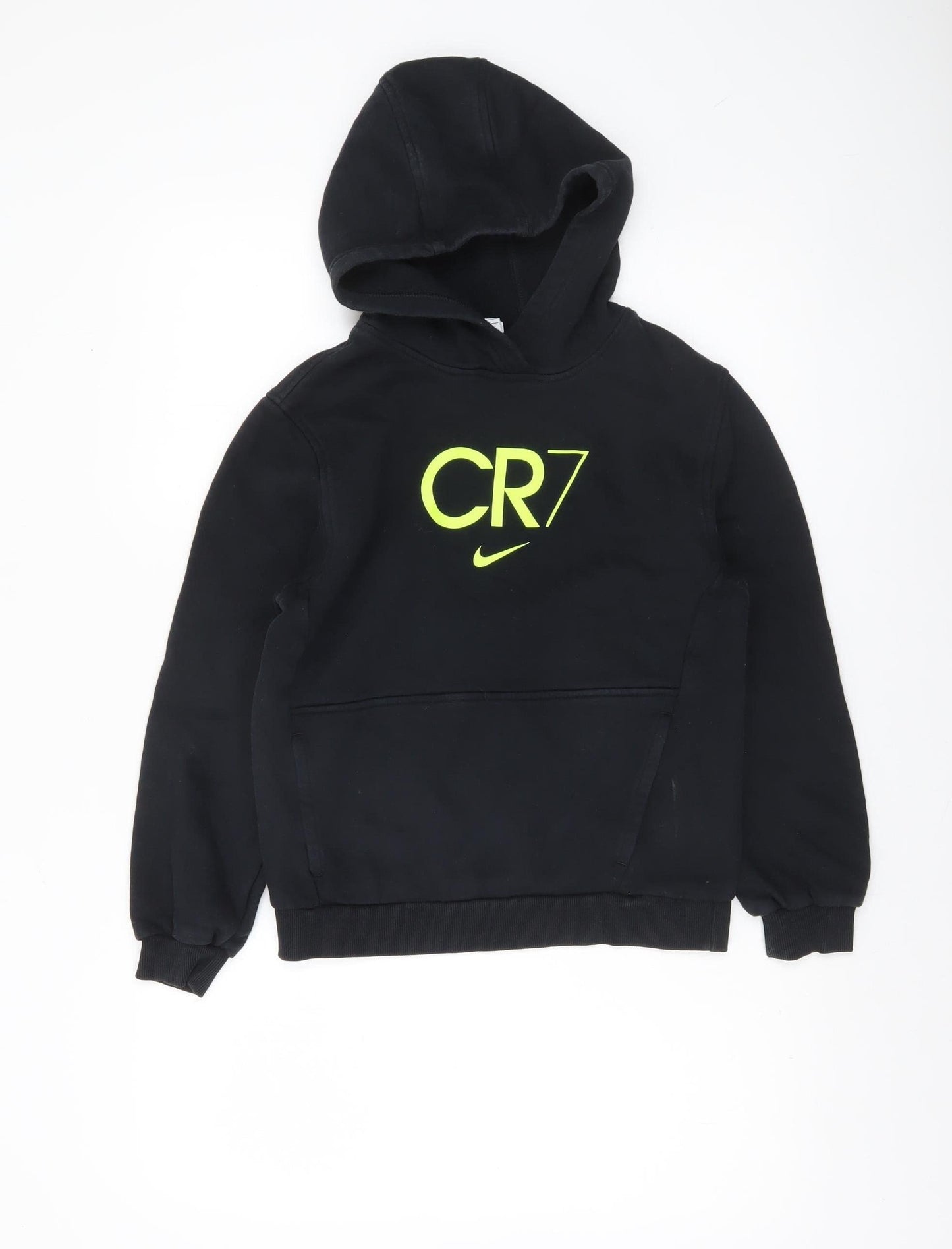 Nike Boys Black CR7 Pullover Hoodie Large 147-158cm Fleece Sweatshirt
