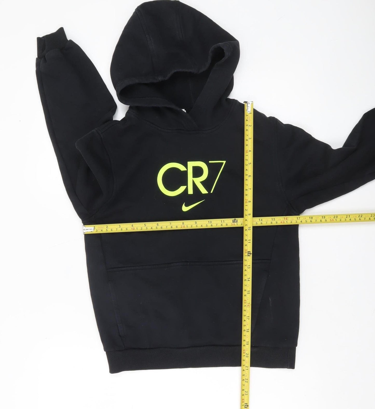 Nike Boys Black CR7 Pullover Hoodie Large 147-158cm Fleece Sweatshirt