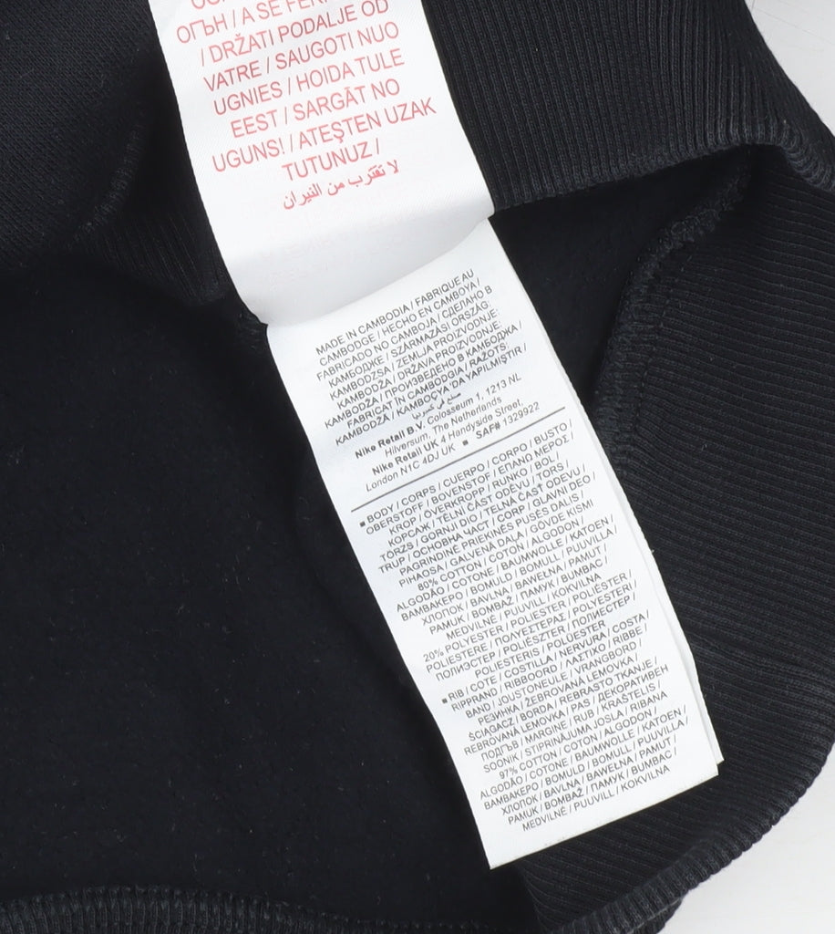 Nike Boys Black CR7 Pullover Hoodie Large 147-158cm Fleece Sweatshirt