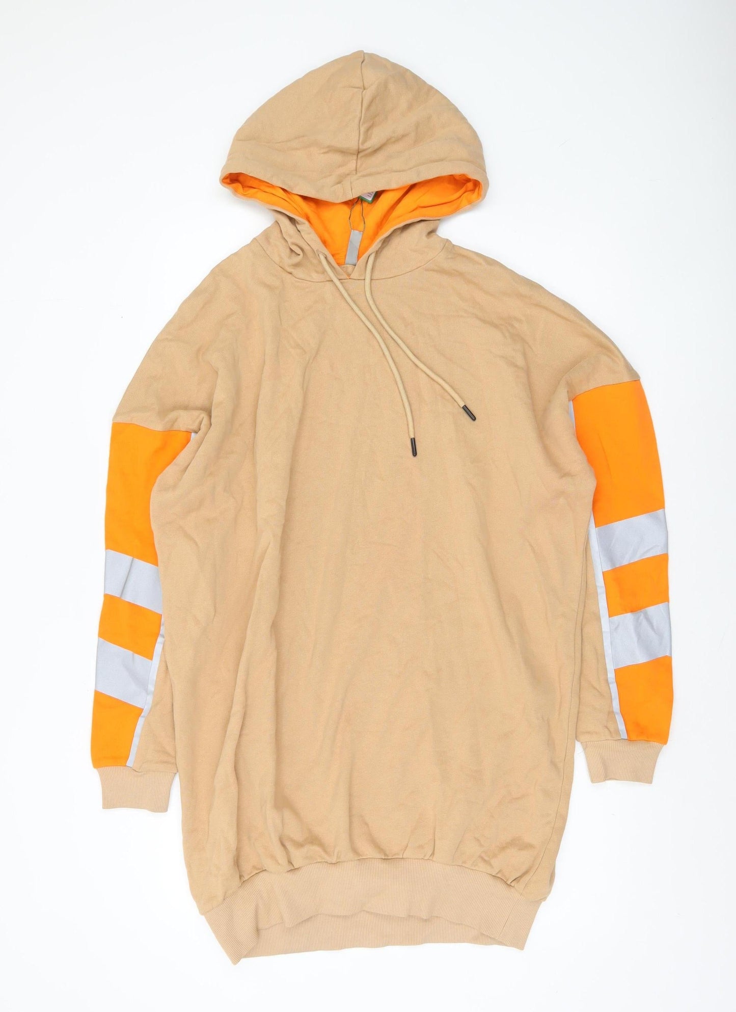 ASOS Women’s Beige Hoodie UK 10 Reflective Sleeve Pullover