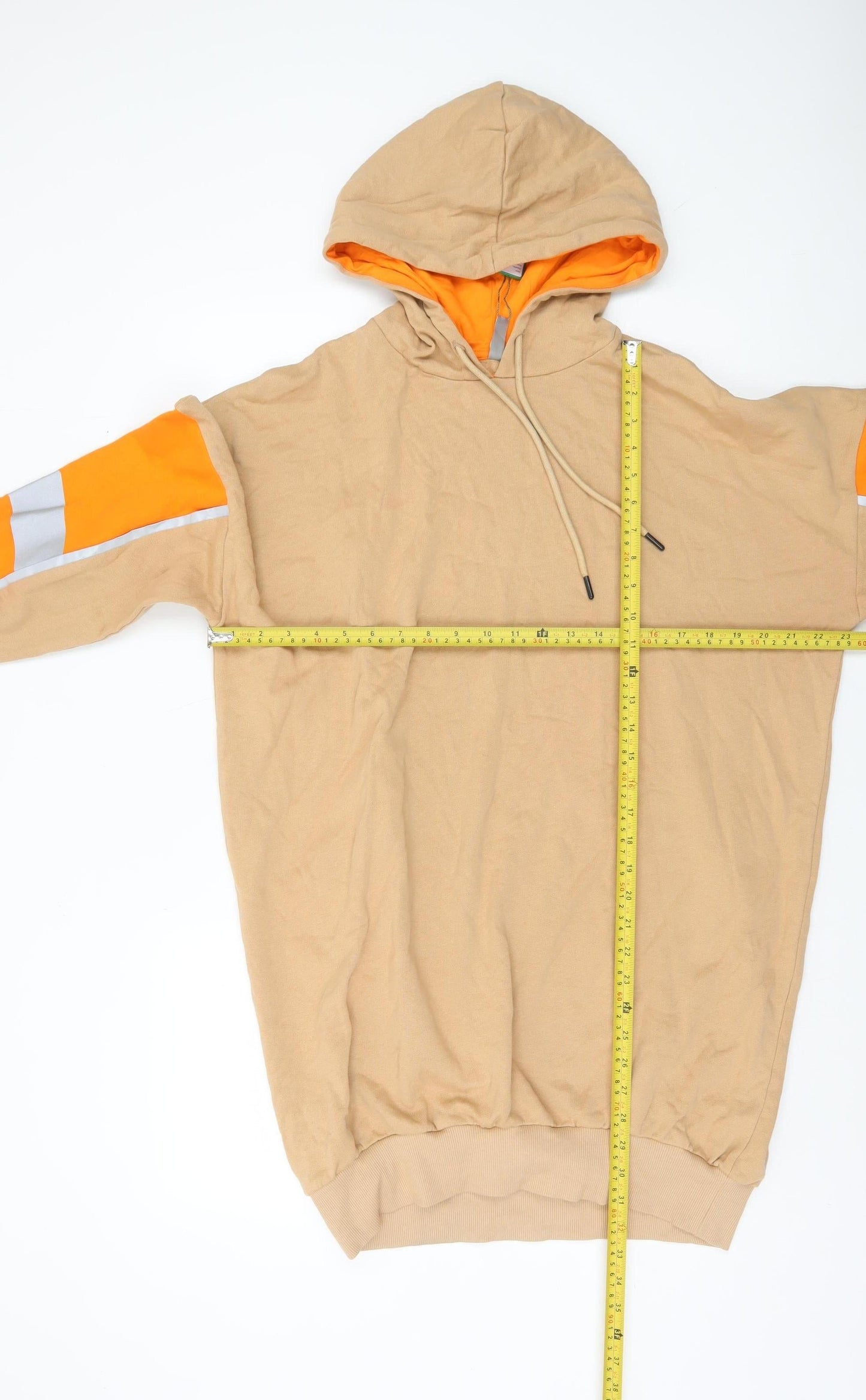 ASOS Women’s Beige Hoodie UK 10 Reflective Sleeve Pullover