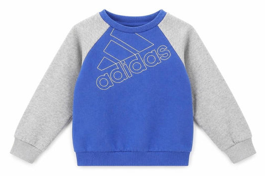 Adidas Unisex Baby Blue & Grey Pullover Jumper 18-24 Months Sportswear