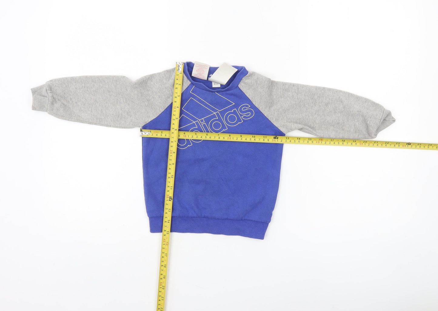 Adidas Unisex Baby Blue & Grey Pullover Jumper 18-24 Months Sportswear