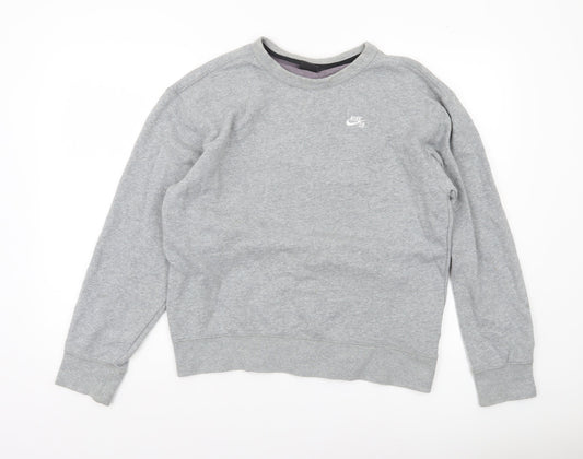 Nike SB Men's Grey Crew Neck Pullover Sweatshirt Size S