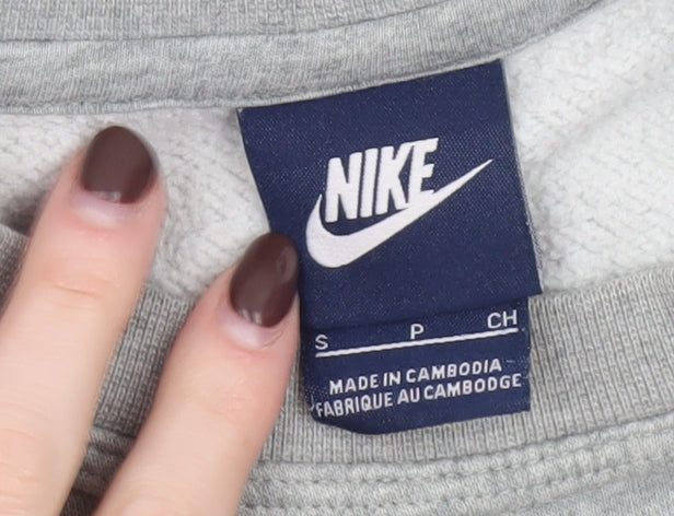 Nike Men's Grey Small Crew Neck Pullover Sweatshirt