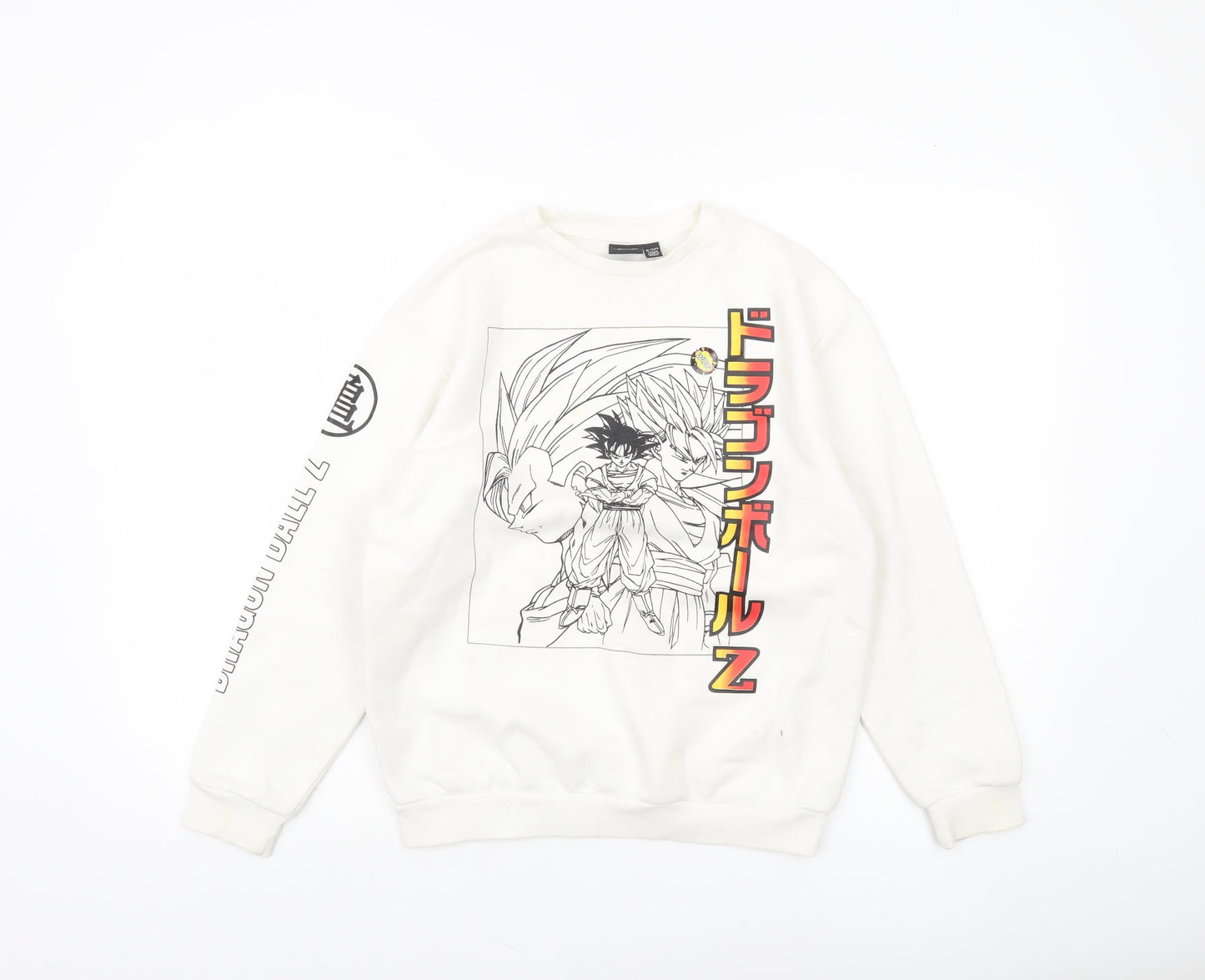 Dragon Ball Z Boys White Sweatshirt 10-11 Years Anime Graphic Pullover