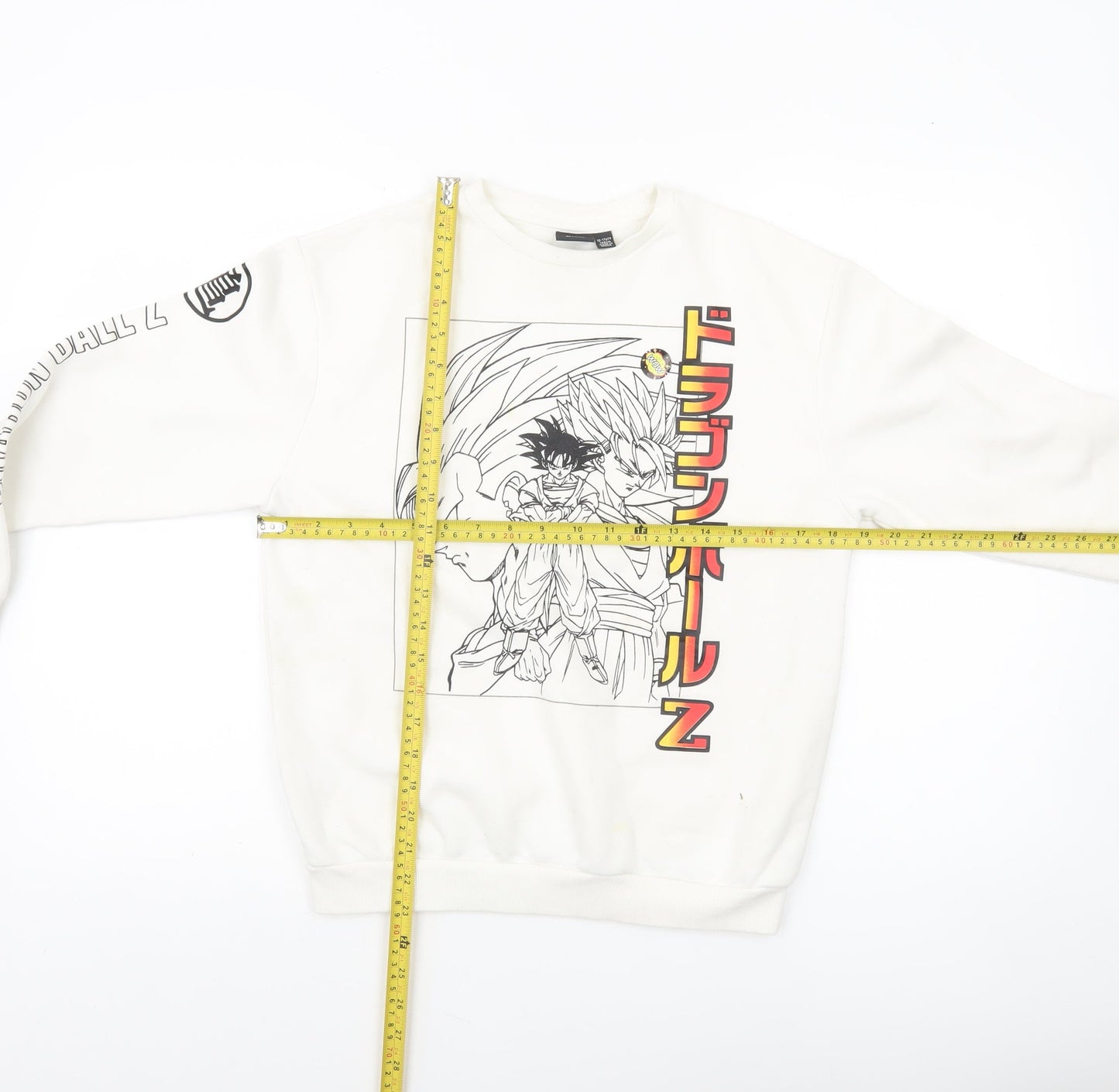 Dragon Ball Z Boys White Sweatshirt 10-11 Years Anime Graphic Pullover