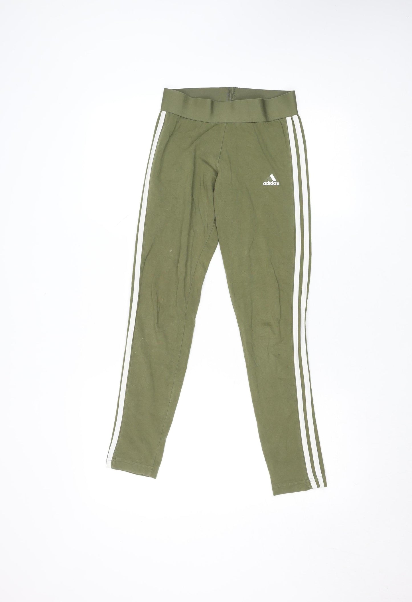 Adidas Womens Green Small Slim Fit Track Pants Activewear Trousers