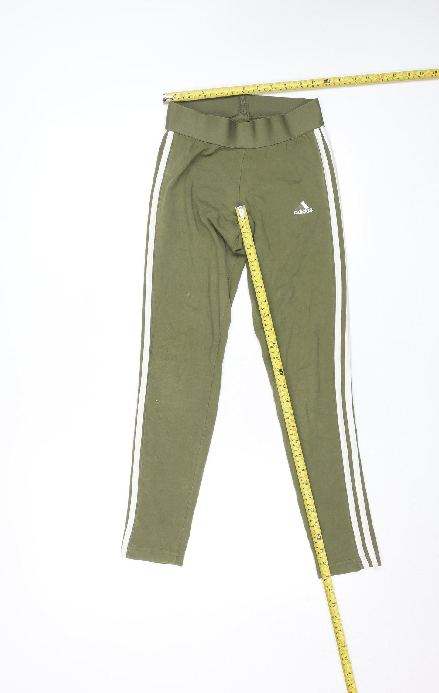 Adidas Womens Green Small Slim Fit Track Pants Activewear Trousers