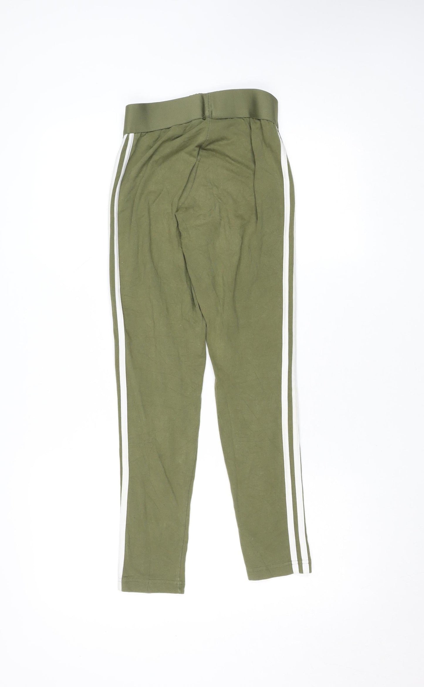 Adidas Womens Green Small Slim Fit Track Pants Activewear Trousers