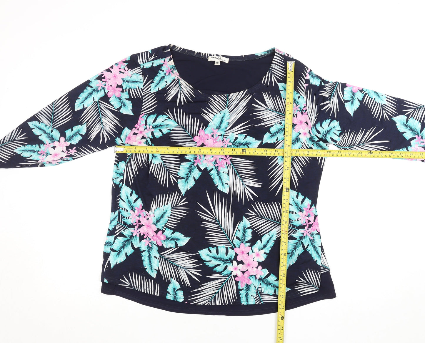Gerard Women’s Multicoloured Floral 3/4 Sleeve Tunic Top Size 16