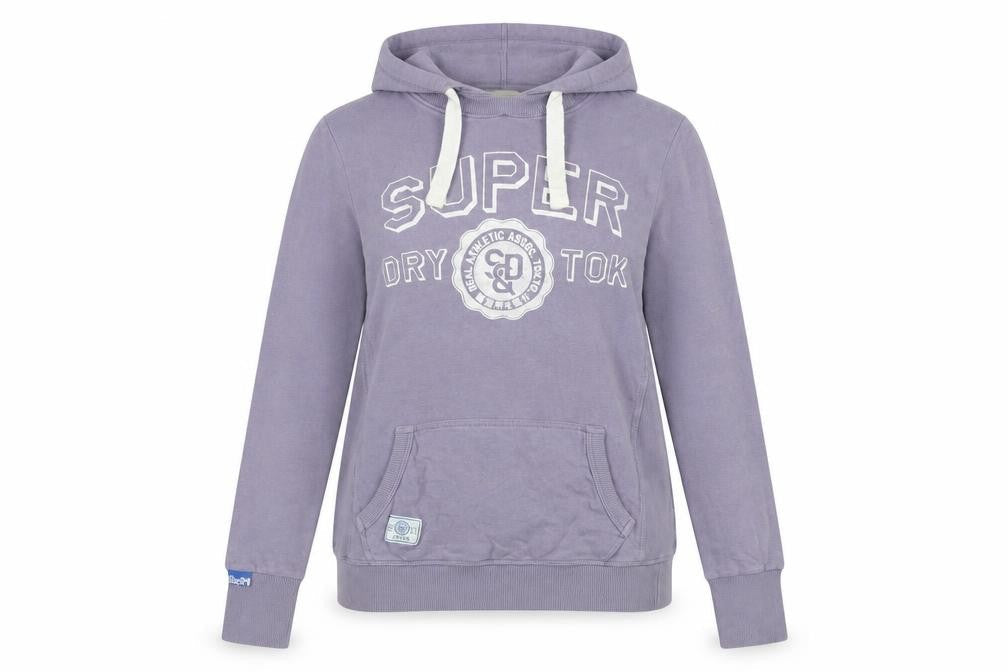 Womens UK M Regular Superdry Purple Pullover Hoodie
