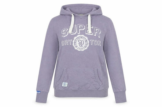 Womens UK M Regular Superdry Purple Pullover Hoodie