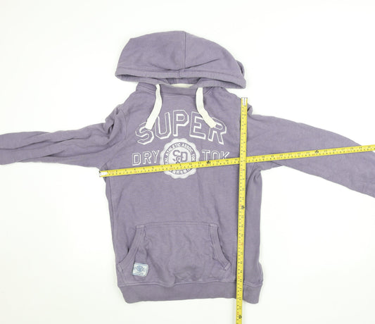 Superdry Women's Purple Hoodie M 100% Cotton Pullover